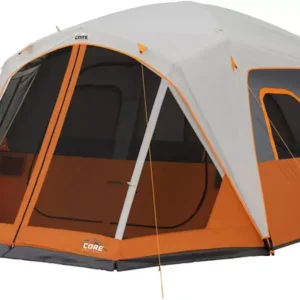 Core Equipment 6-Person Straight Wall Cabin Tent With Screen Room